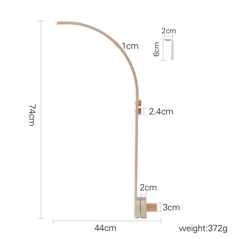 "Minimalist Baby Crib Mobile with Wooden Stand Accessories"