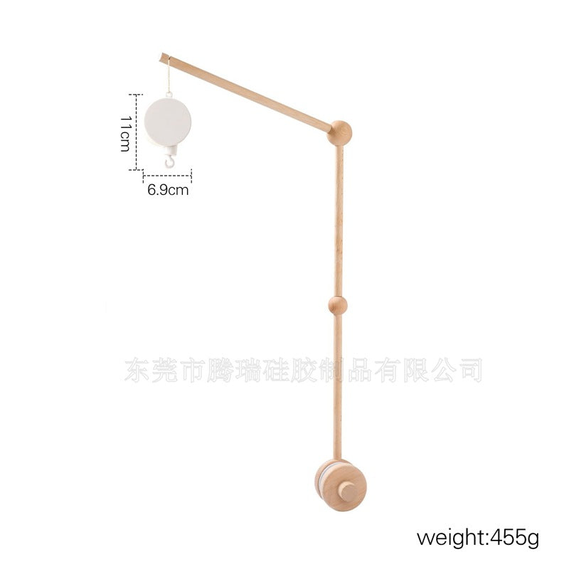 "Minimalist Baby Crib Mobile with Wooden Stand Accessories"