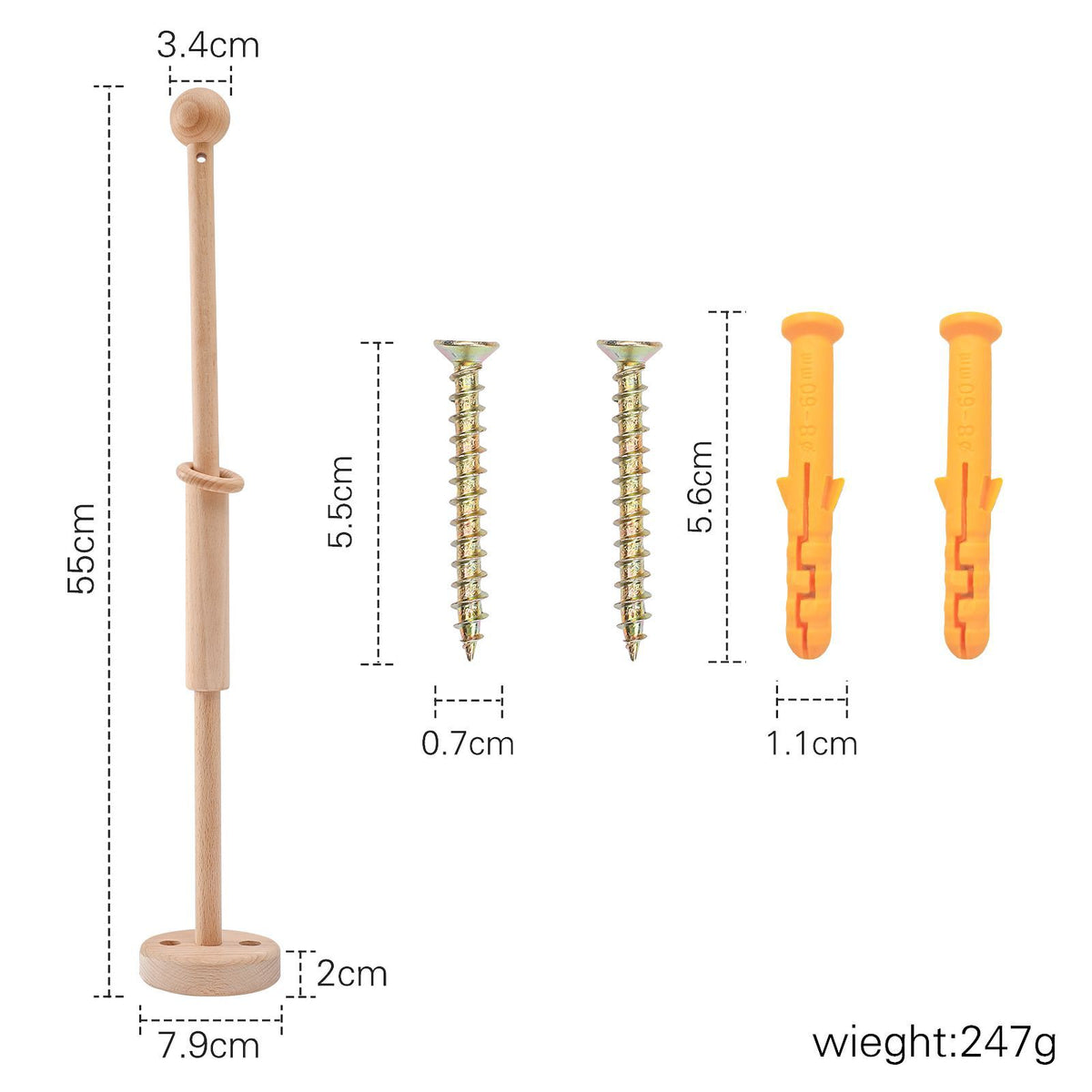 "Minimalist Baby Crib Mobile with Wooden Stand Accessories"