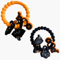 2Pack Halloween Teethers Baby Infants Halloween Teething Toys for Baby Soft Silicone Relief of Gum Chewing Toys Halloween Spooky Teether for Baby Infants for 0-6 6-12 Months and Above