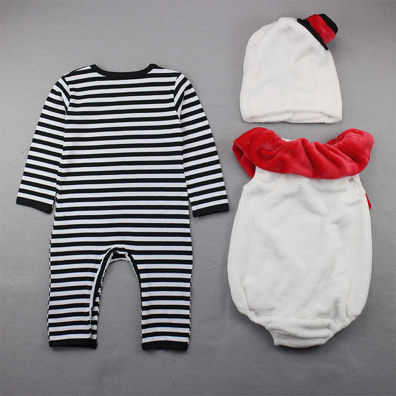 Baby Christmas Snowman Outfit - Long Sleeve Bodysuit Set