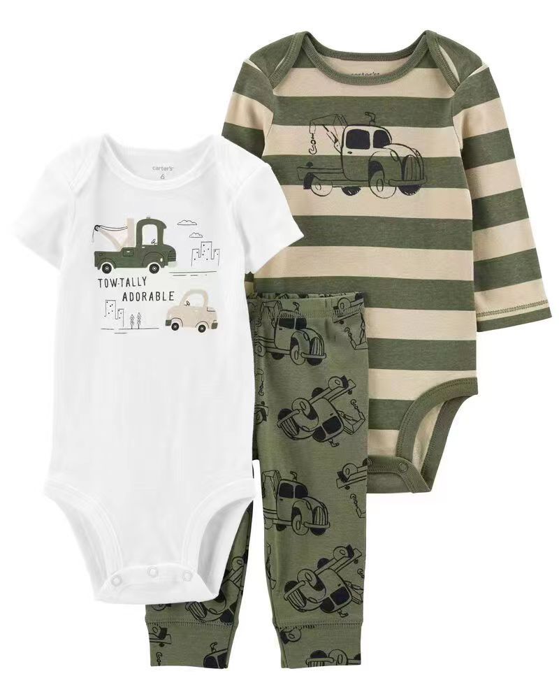 Spring Autumn Baby Clothing Set - 3 Pieces for Infants