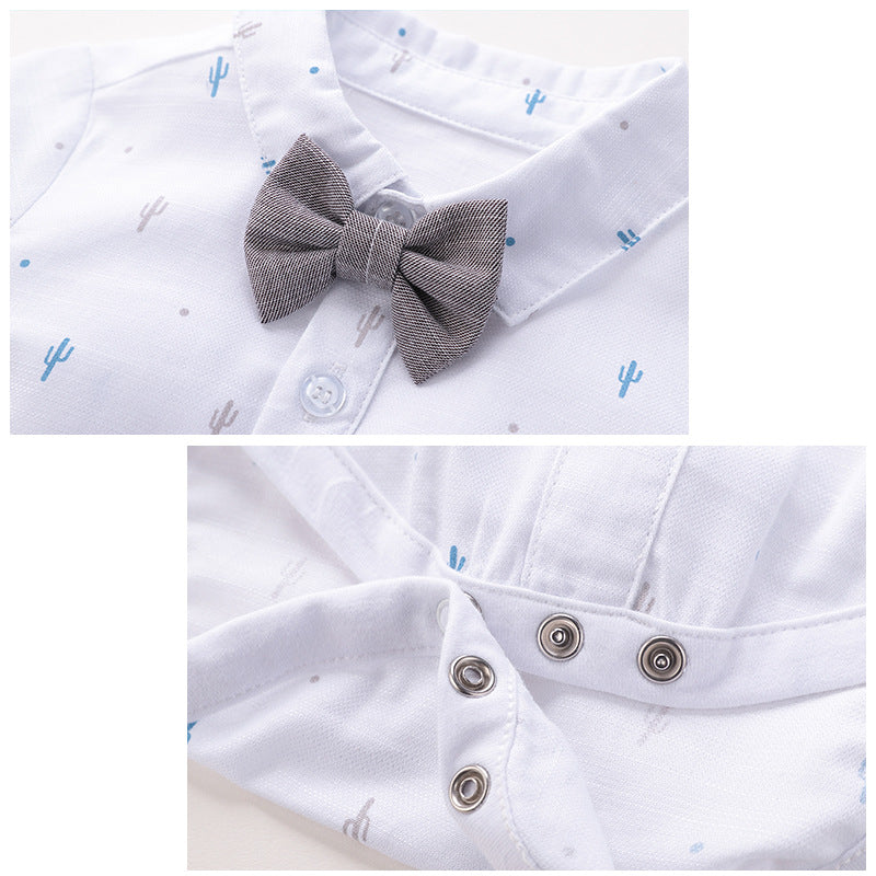 Spring/Summer Baby Boys' Short Sleeve Romper Outfit