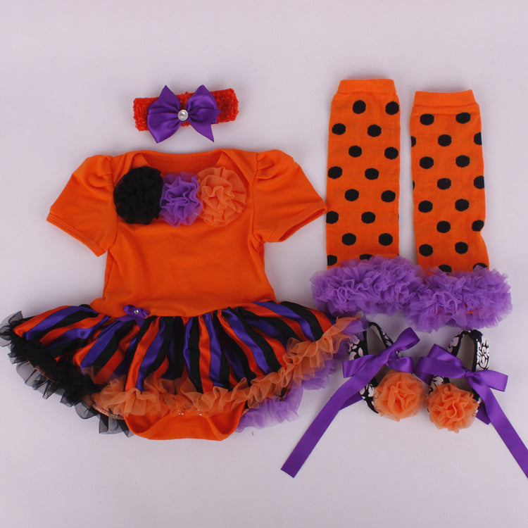 Baby Halloween Outfit Set with Skeleton Design