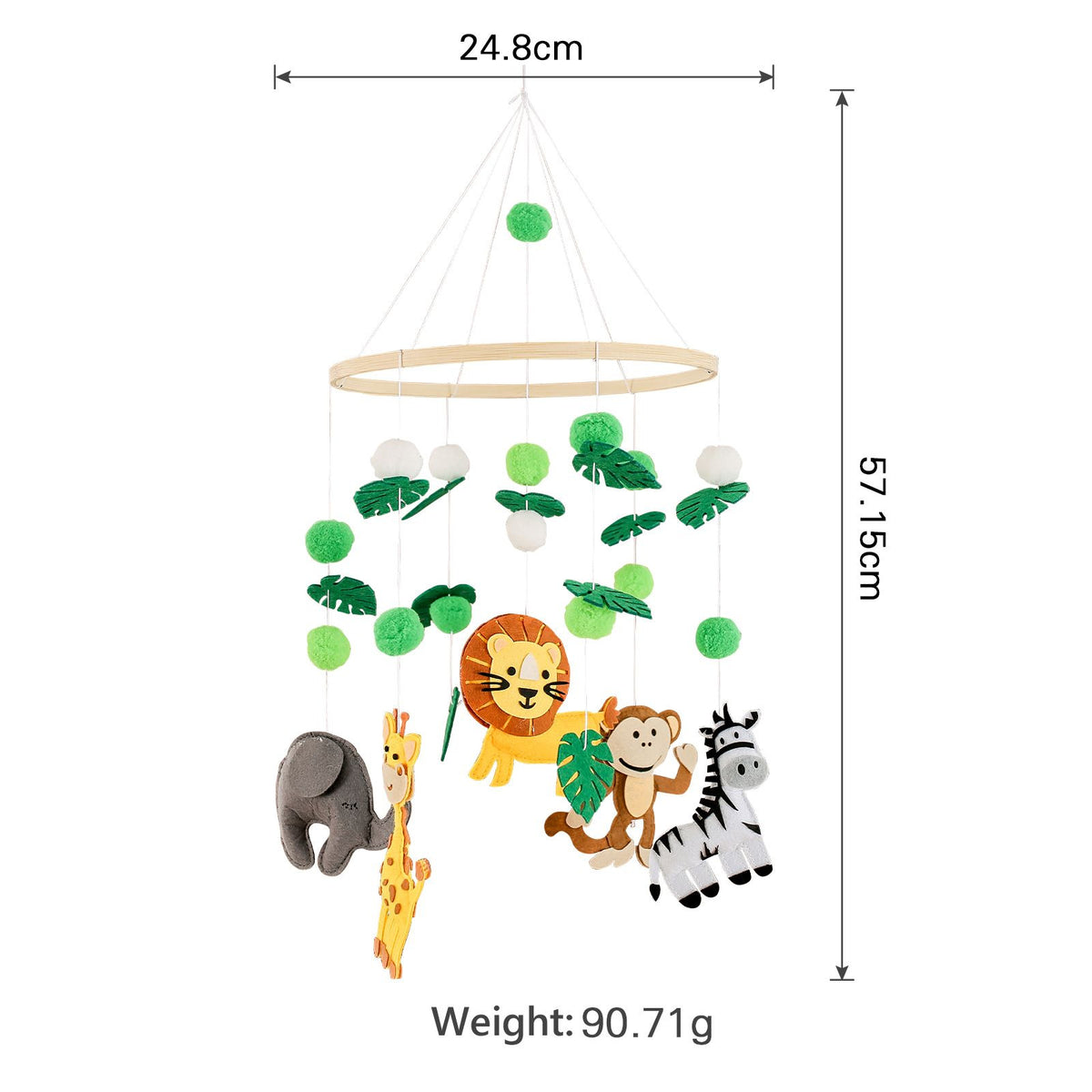 Nordic Felt Animal Mobile for Baby Crib and Stroller