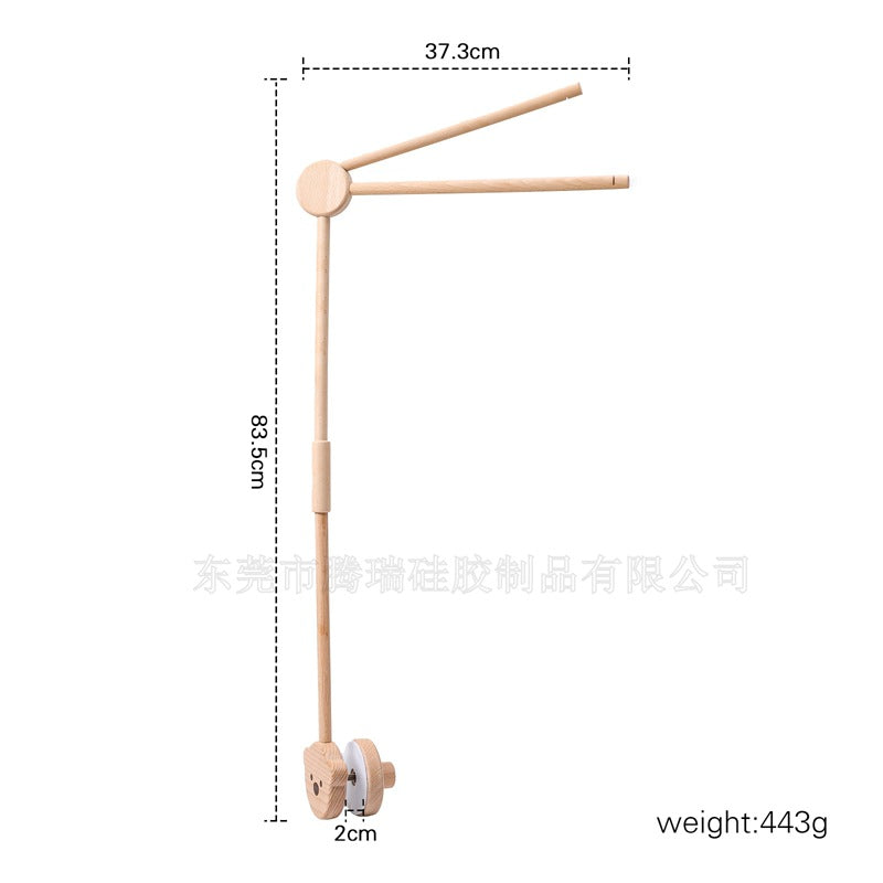 "Minimalist Baby Crib Mobile with Wooden Stand Accessories"