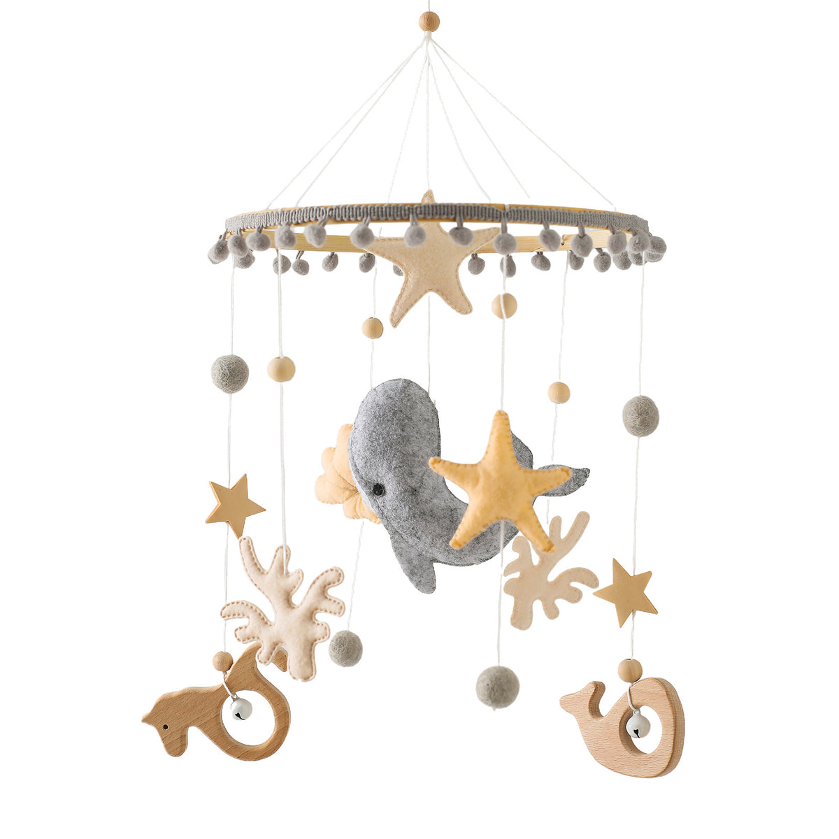 Nordic Felt Animal Mobile for Baby Crib and Stroller