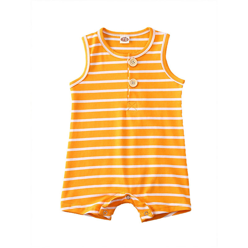 Baby Boy Striped Romper Summer Clothing Set