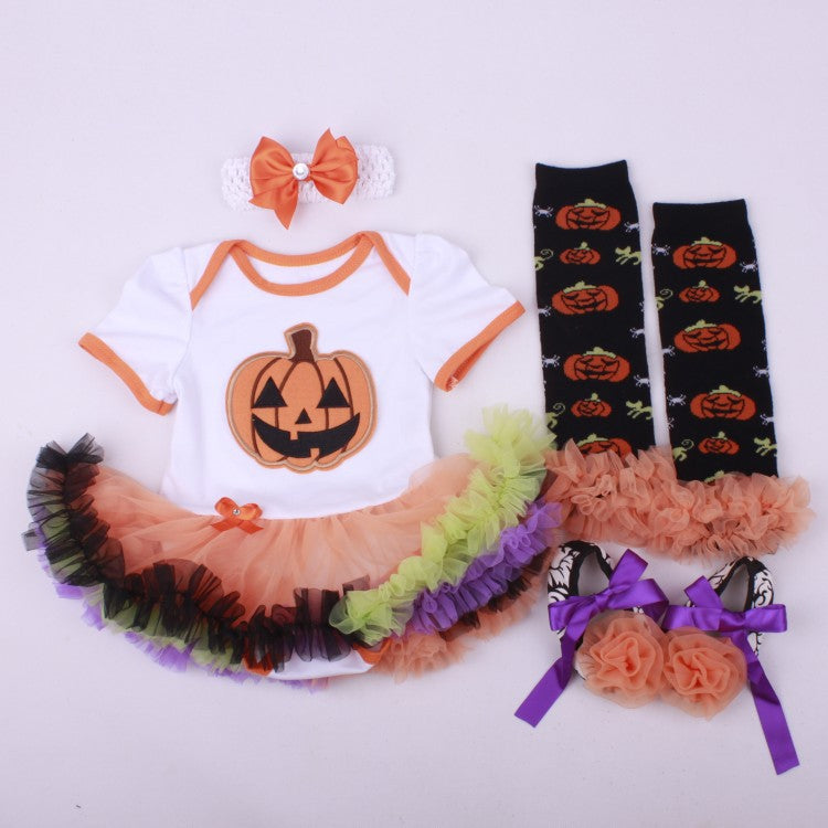 Baby Halloween Outfit Set with Skeleton Design